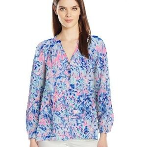 NWOT Lilly Pulitzer Cabana Cocktail Elsa Blouse M